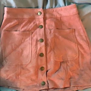 Altar’d State pink/mauve suede mini skirt